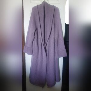 Soft Surroundings Purple Coat Sweater Jacket Robe